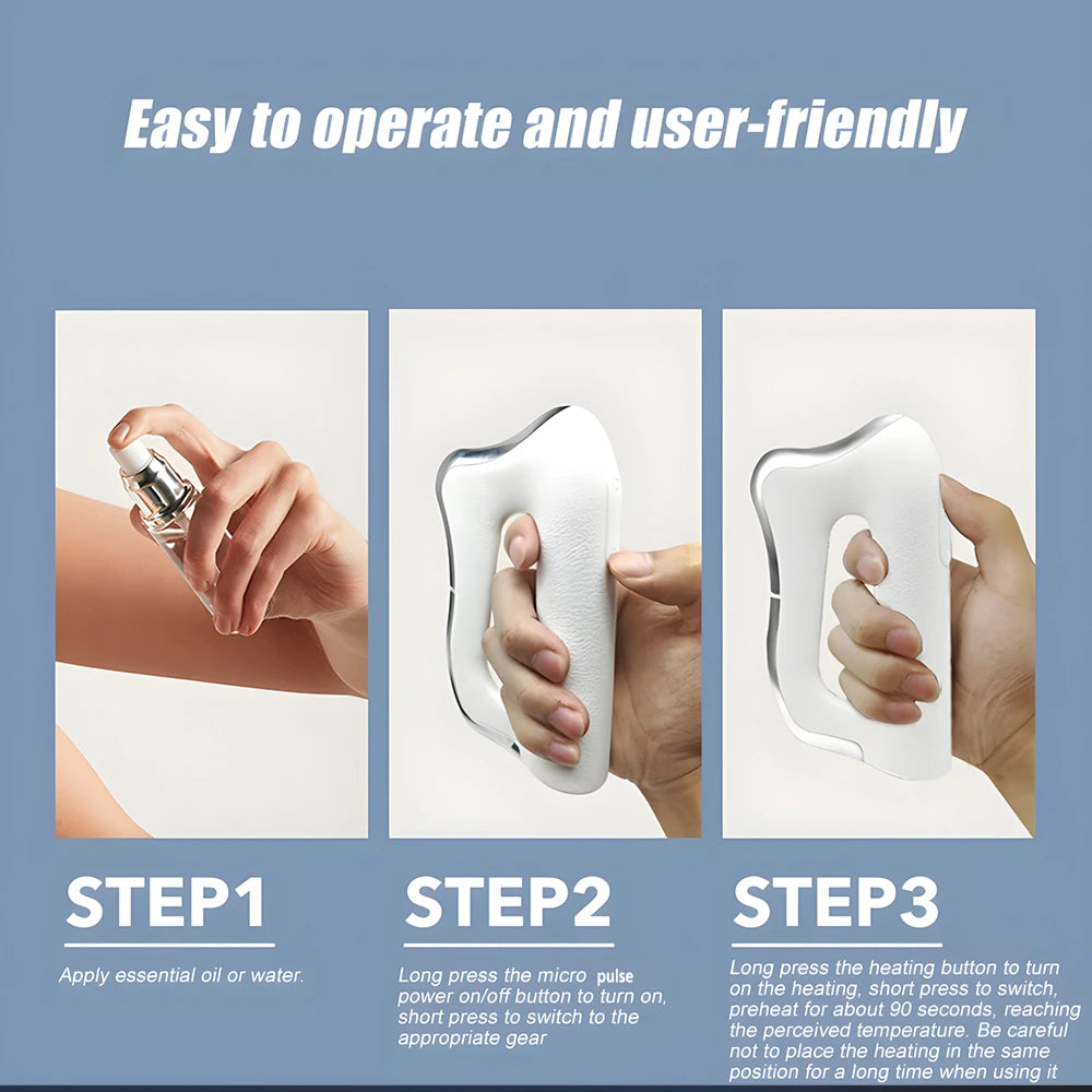 2025 Electric Fascia Massager Body Scraping Warm compress Vibration Muscle  Relaxation Body Lifting Guasha Massage Knife tool