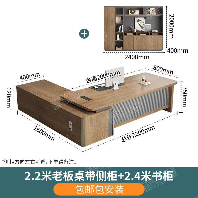 Boss Simple Furniture Computer Office Table Chair Combination Workshop Seating Desk Crafting Desk With Storage Design Furniture