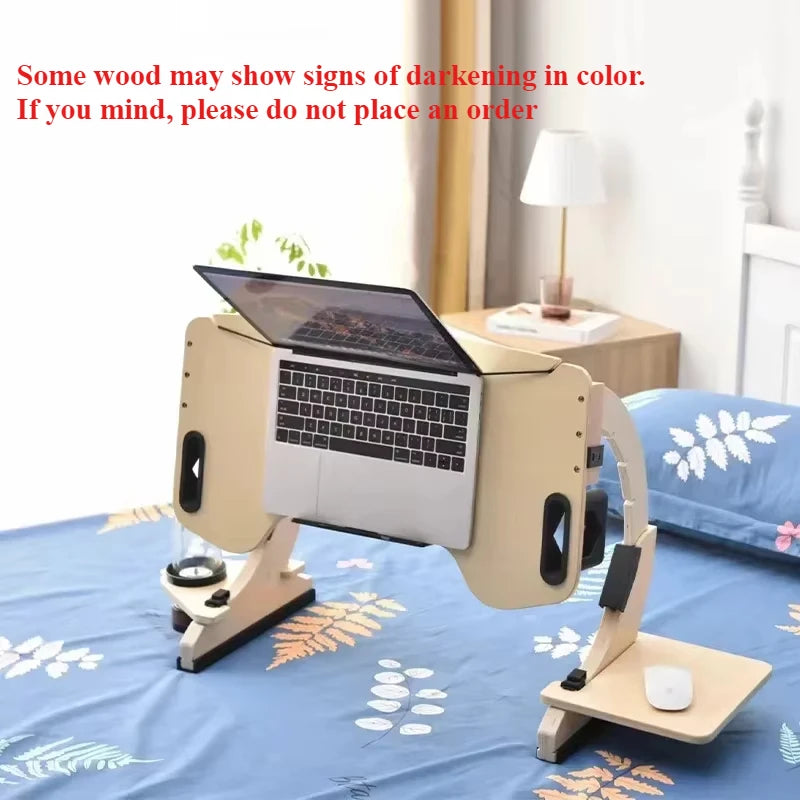 Home Lazy Bed Dining Table Dormitory Study Folding Office Desk Multi Functional Notebook Learning Tool