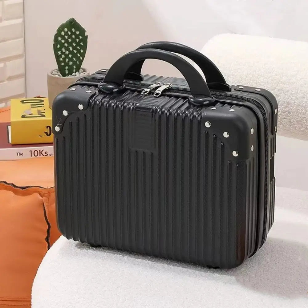 Hot Cosmetic Box 14 inch Mini Travel Suitcase Cosmetic Box Hand Luggage Organizer Makeup Case Small Password Box Boarding Case