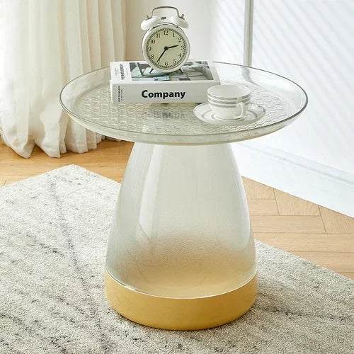 Designer Modern Coffee Table Living Room Nordic Round Glass Coffee Table Side Table