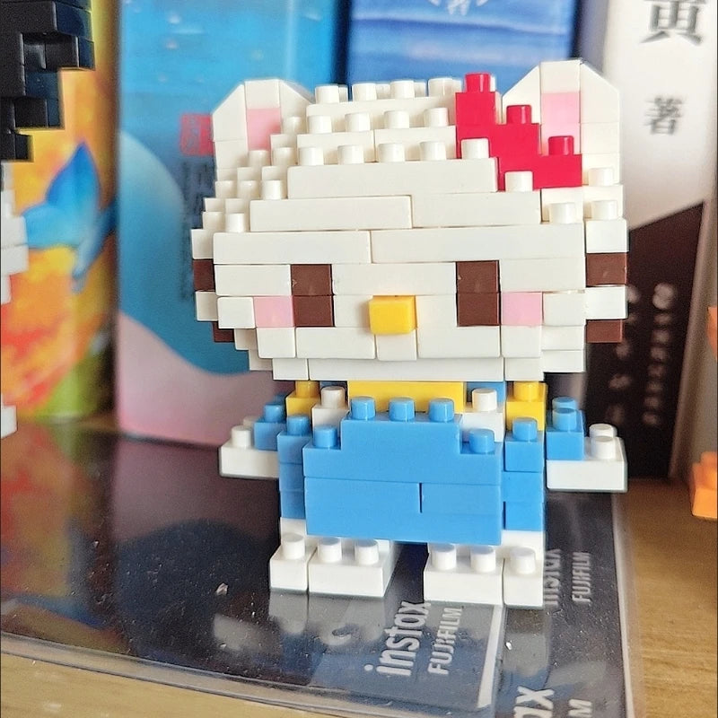 Disney 108 Style Stitch LinaBell Hello Kitty Building Blocks Princess Cartoon Figrues Bricks Children's Assembly Toys Model Gift