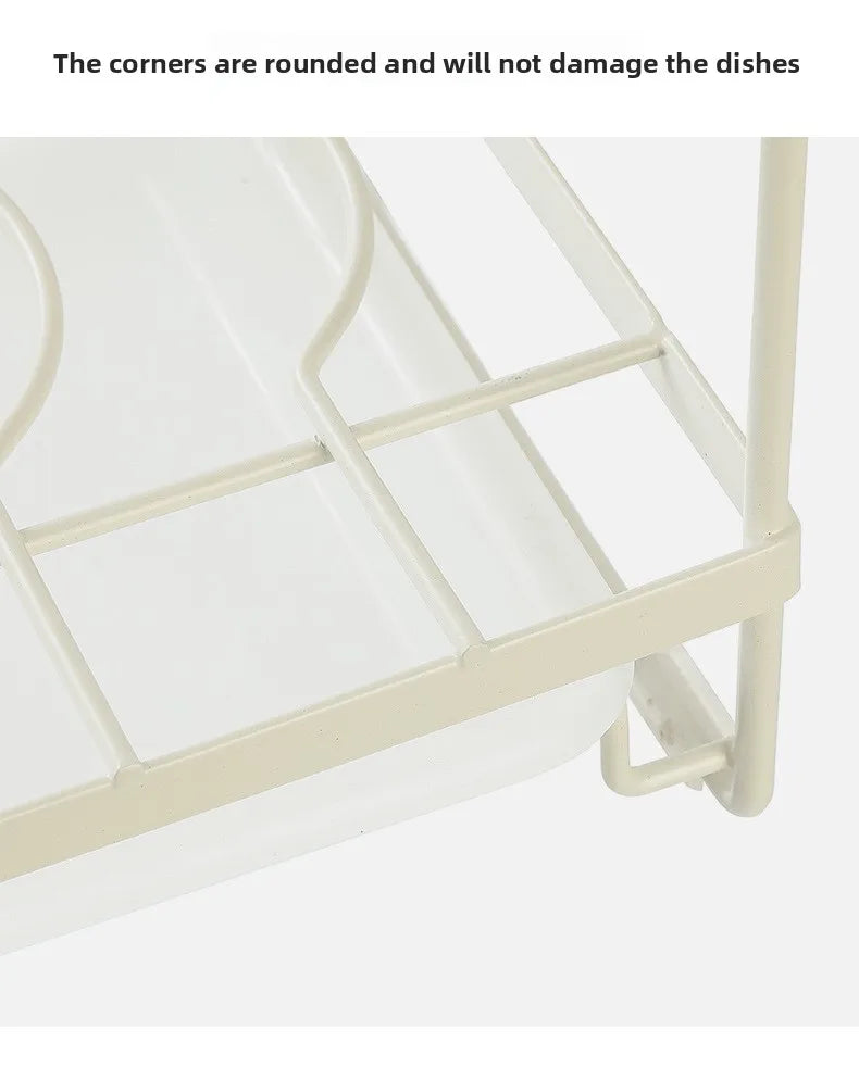 Home Kitchen Utensil Storage Kitchen Storage Rack Drainage-Free Dish Drying Rack Countertop Bowl & Utensil Storage Cabinet Rack