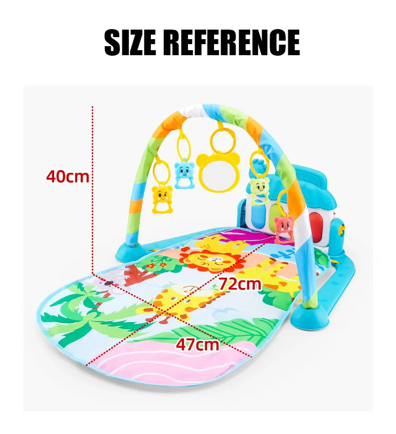 Baby Activity Gym Music Rack Early Education Toy Gifts Newborn 0-36 Months Piano Keyboard Infant Crawling Blanket Pedal Play Mat