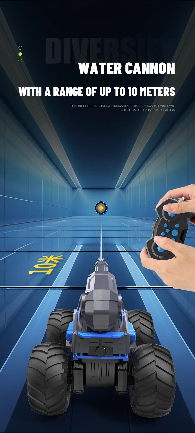 2.4G RC Car Self-absorbing High-pressure Water Gun Remote Control Amphibious Off-road Vehicle Climbing Stunt Car Water Toys Gift