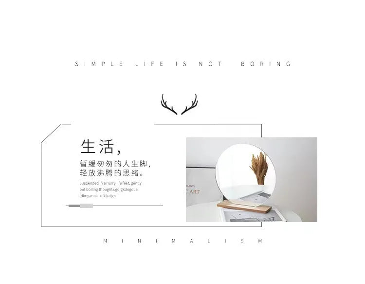 New Acrylic Irregular Mirror for Home Decoration DIY Office Makeup Desktop Ornament Decoration Standing Mirror ﻿