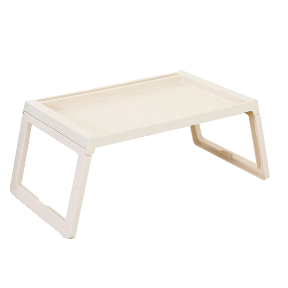Laptop Stand Bed Folding Bedside Table Desk Foldable Computer Breakfast Beige Student Study  Work Laptop for Breakfast Desk