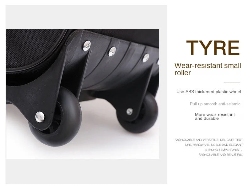 Travel Suitcase Trolley Bag with Wheels Large Capacity Luggage Bags Foldable Duffle Cabin Women Men Hand Luggage Carry On Bags