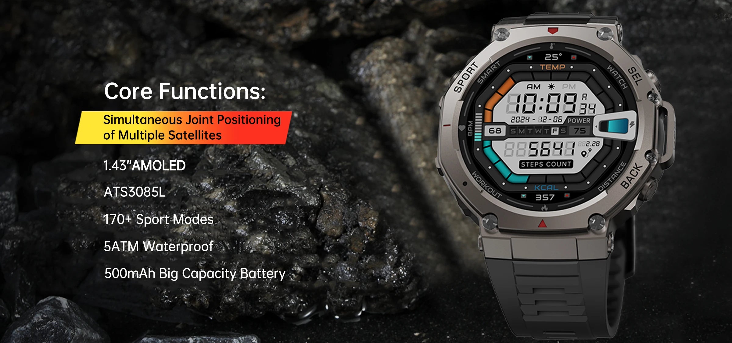 T-Rex 3 Ultra GPS Smart Watch 5 ATM Waterproof Built-in Dual-band GNSS Compass Military Sport Smartwatch Men 2025 New For Xiaomi