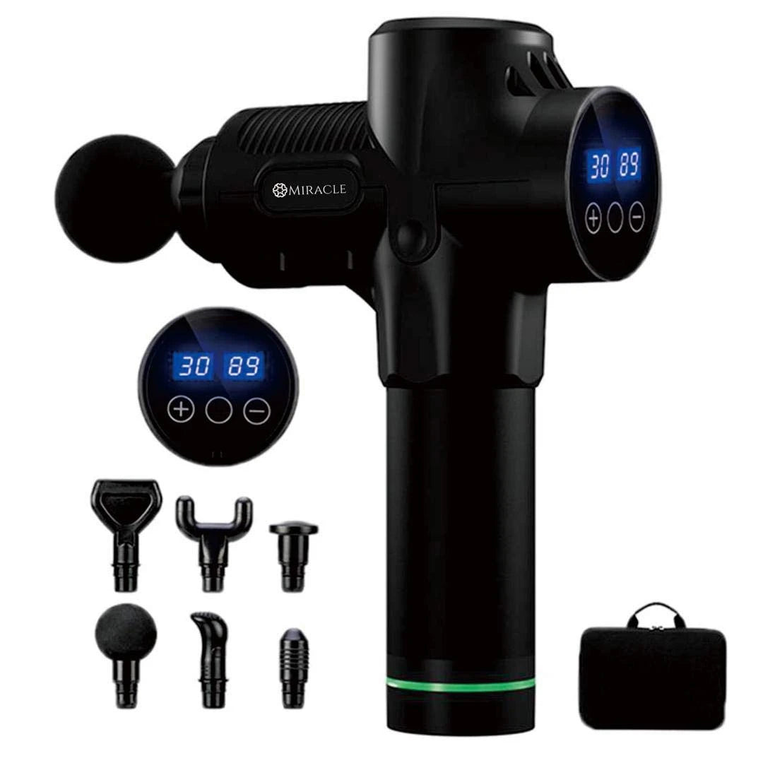 30-Speed Quiet Fascia Gun Certified Noise Reduction Muscle Relaxer Wireless Rechargeable Handheld Massager for Full Body