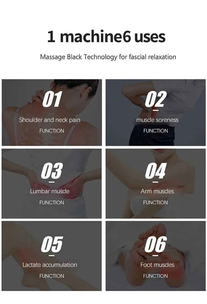 EMS Electric Fascia Scraper Micro Current Compression Muscle Vibration Relaxation Massager Body Lifting Scraper Massage Knife