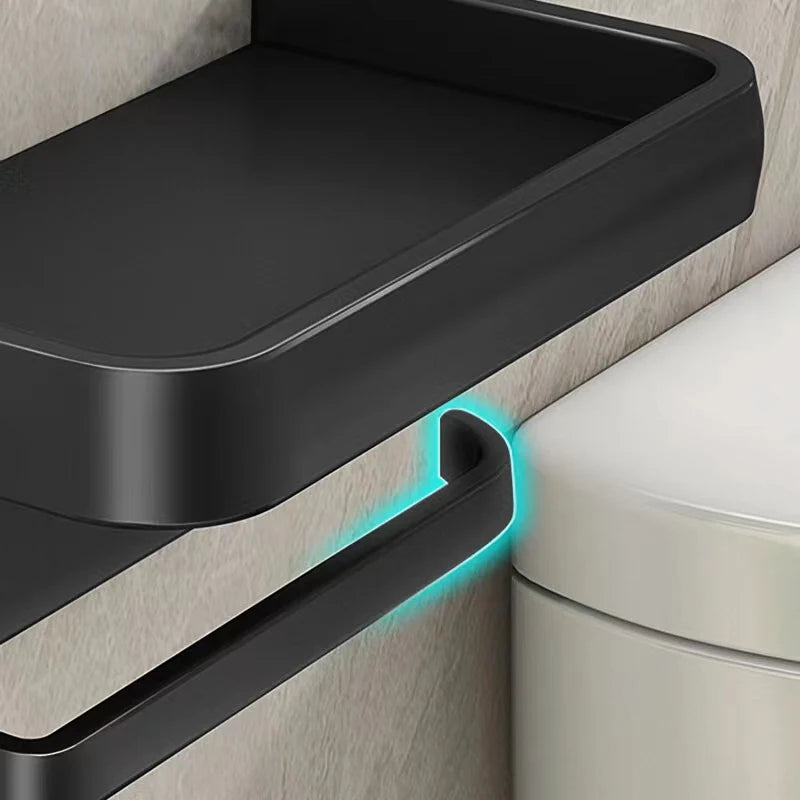 Aluminum Alloy Toilet Paper Holder Tissue Rack Bathroom Tissue Holder for Bathroom Storage Shelf Bathroom Accessories