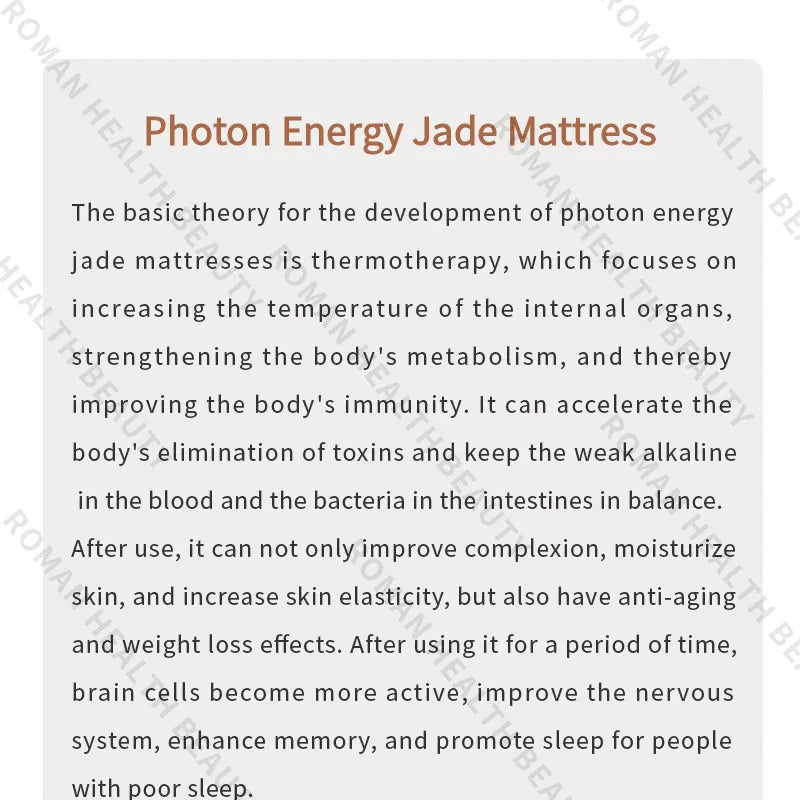 150×50cm Far Infrared PEMF Magnetic Therapy Bio-Crystal Mat Chakra Energy Photon Massage Cushion with Heating Long Wave Tech