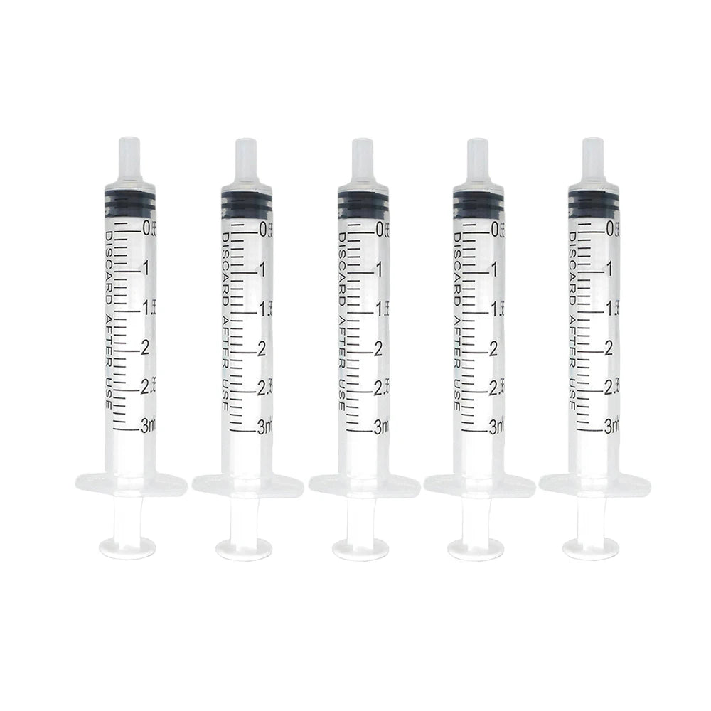 5-100Pcs 1ML 3ML 5ML Small Syringe Without Needles Analyze Disposable Nutrient Plastic Syring Injectors Ink Pets Feeding Tool