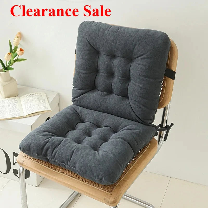 2025 new chenille one-piece chair cushion solid color sedentary bay window backrest cushion office chair cushion