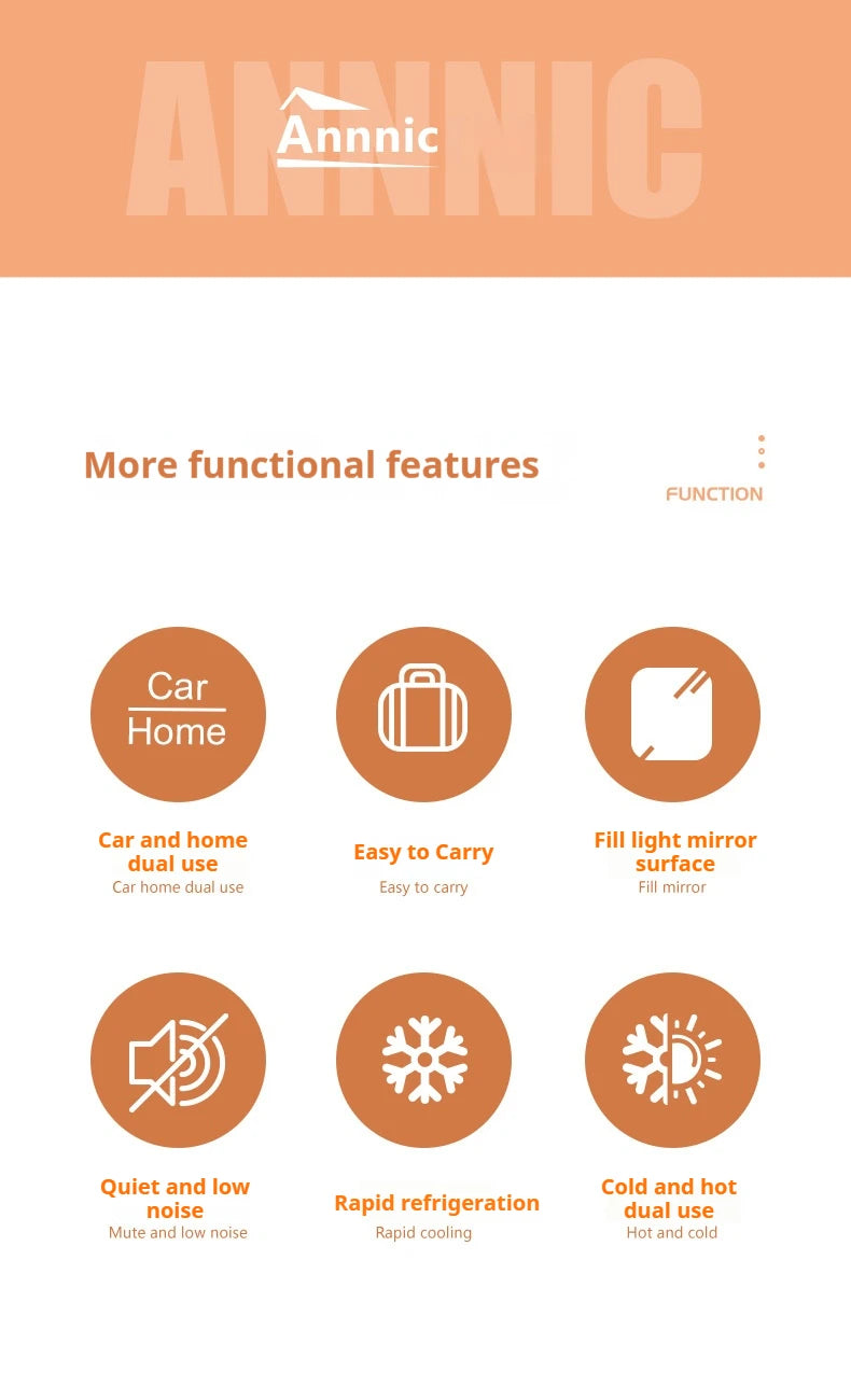 Car home dual-use beauty and skincare products, makeup mirror, refrigerator, car supplies, mini car freezer, small fridge