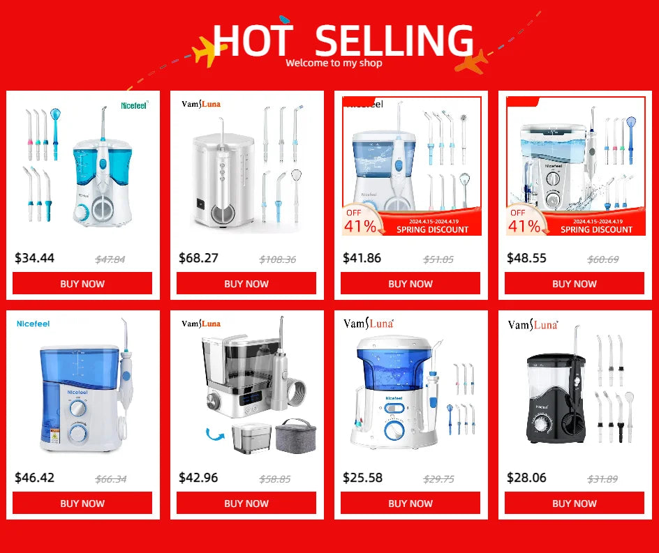 Portable Dental Oral Irrigator Oral Hygiene Water Flosser 4 Jet Tips Nozzles 10 Modes Water Clearner with 600mm Water Tank