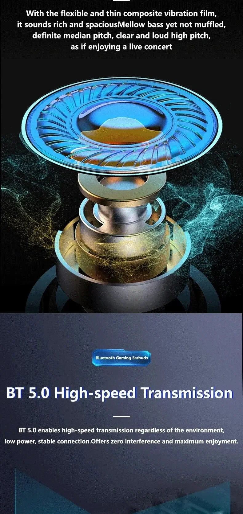 New Gaming Wireless Headphone Bluetooth Earphone audífonos bluetooth inalámbrico freeshippings items ear buds for xiaomi huawei