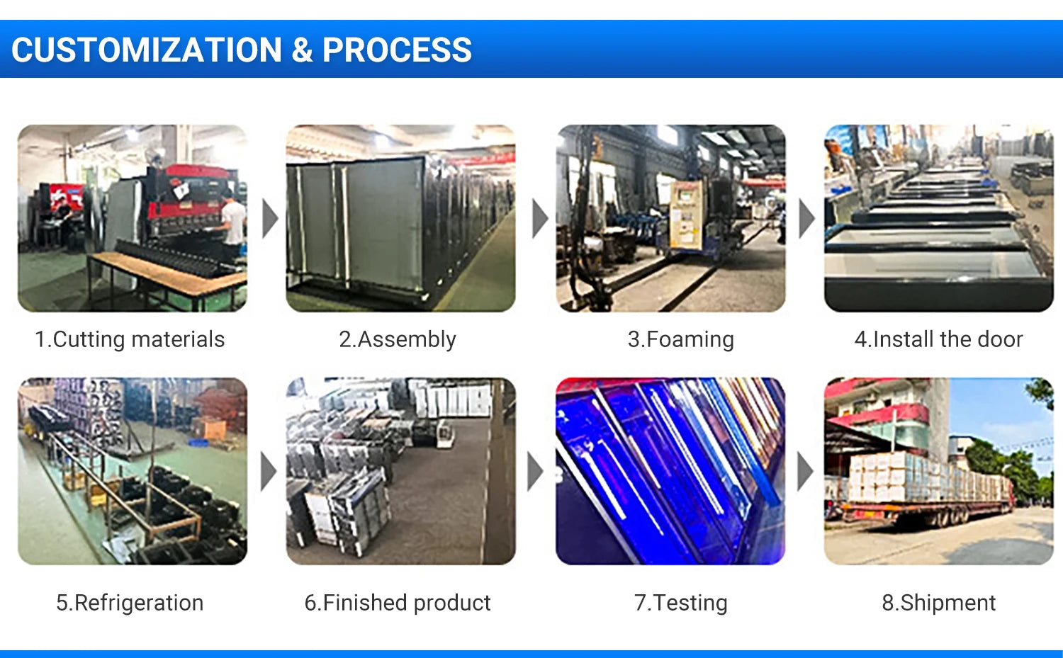 4-Door Commercial Freezer Refrigerator - Large Vertical Air Cooling Frozen Food Storage for Kitchen Restaurant