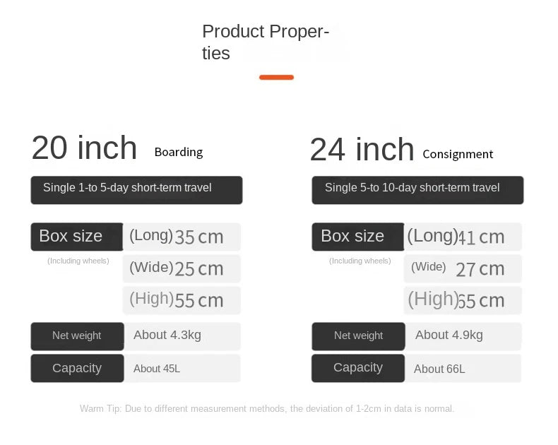 24"26 Inch Travel Suitcase Aluminum frame Wide Trolley Case Carry-on Luggage with Cup Holder 20Inch Boarding Box Rolling Luggage