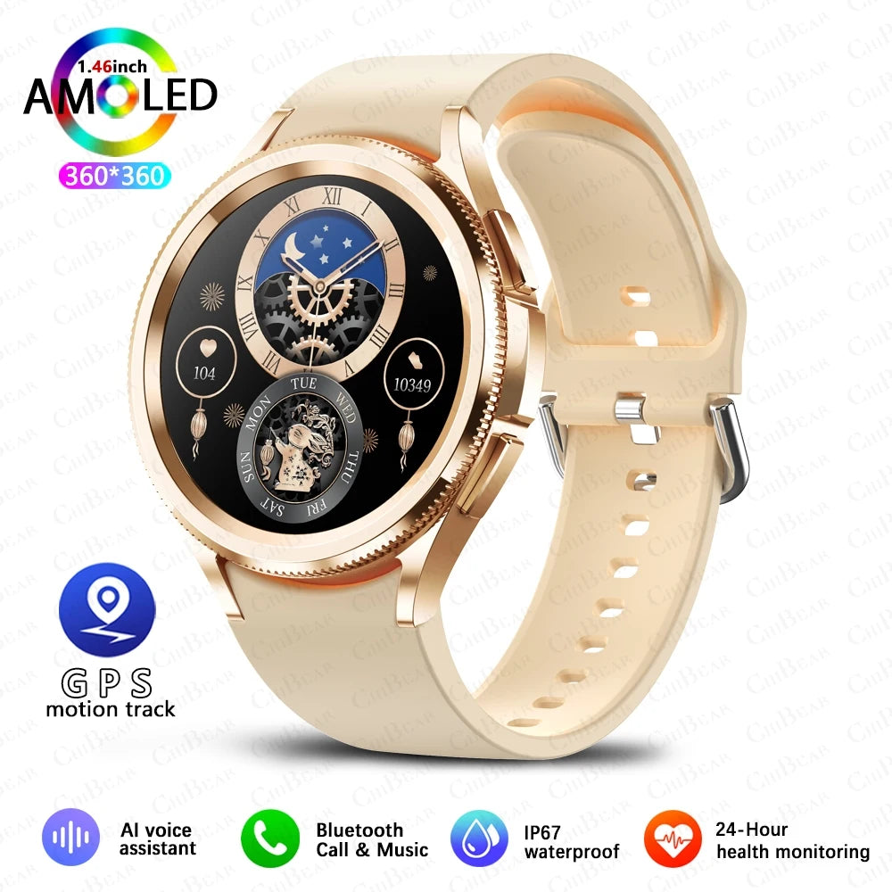 New Bluetooth Call Fashion Smart Watch 6 Classic Men's Outdoor Sports Fitness Full Screen Touch Health Monitoring Smartwatches