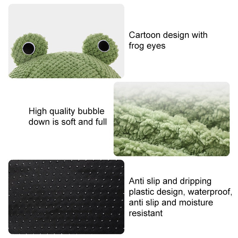 New Pet Nest Winter Warm Dog Den Cat Villa Plush Pets Mattress Small Frog Shape Semi Enclosed Kitten Puppy House Pet Supplies