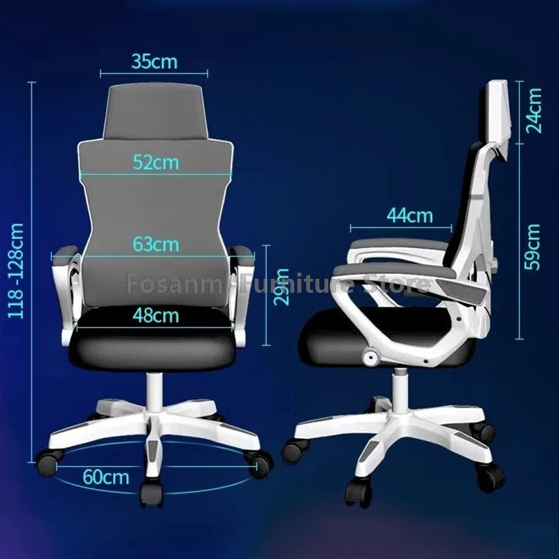 Breathable High Elastic Mesh Office Chair Comfortable Gaming Computer Chairs Adjustable Home Gamer Desk Swivel Chair Reclining