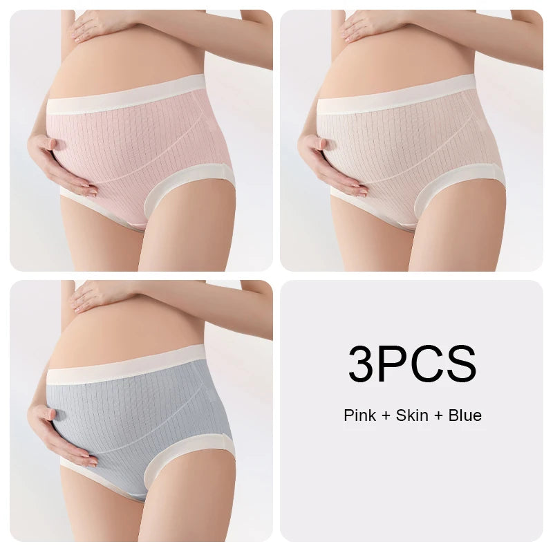 3PCS High Waist Breathable Comfort Briefs Soft Maternity Dresses for Pregnant Women Push Up Panties Pregnant Woman Clothes Pants