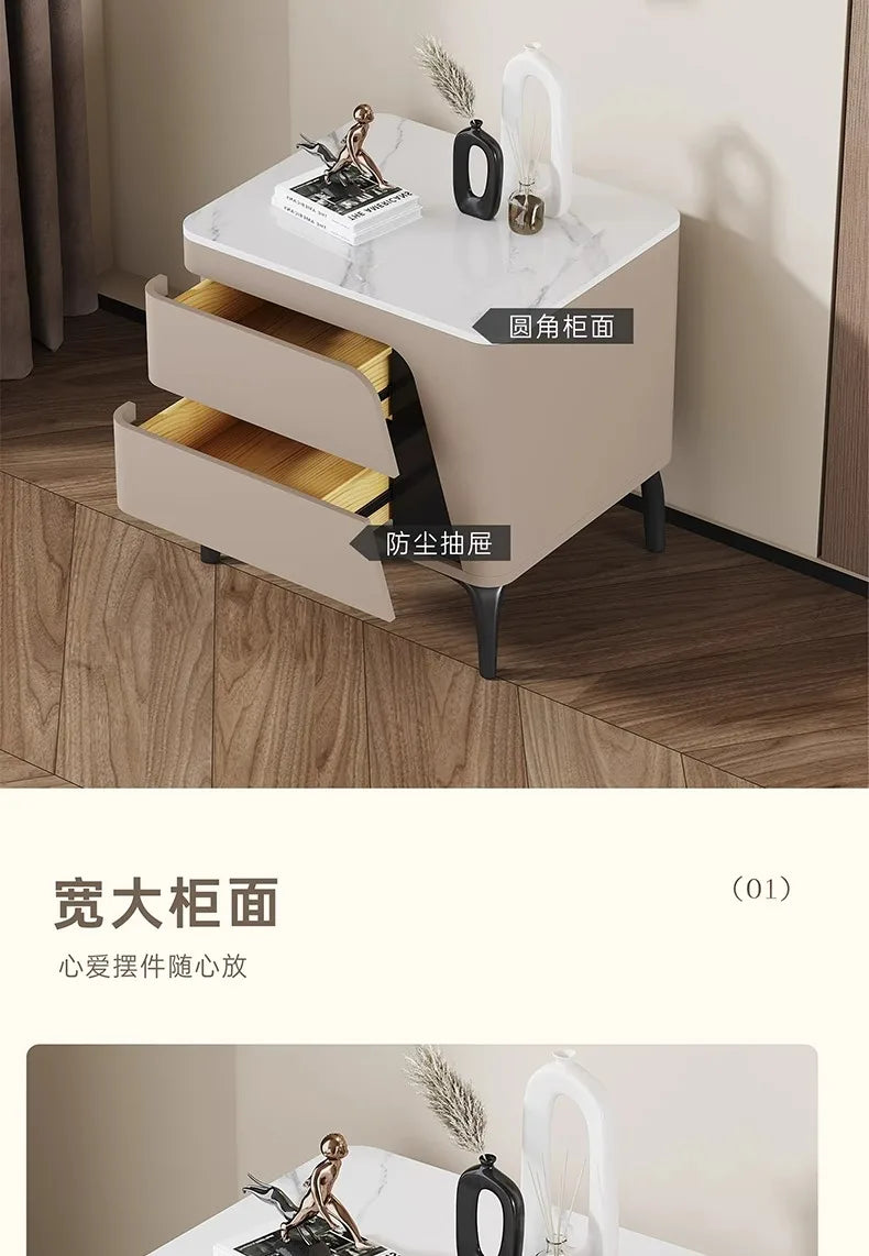 Space Saving Nightstands Creative Modern Simple Elegant Bedside Table Premium Aesthetic Mesitas De Noche Bedroom Furniture