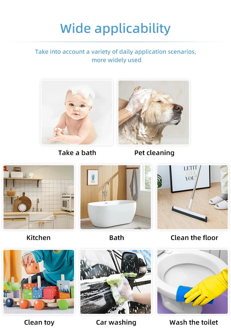 Electric Liquid Foam Dispenser Gun Automatic Continuous Foaming Shampoo Face Wash God Detergent Bathroom Bubble