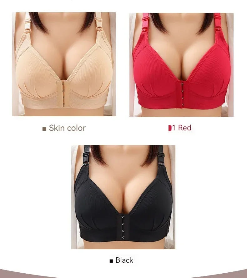New Front Button Breastfeeding Bra without Steel Ring Thin Size Comfortable and Traceless Pregnant Women's Bra