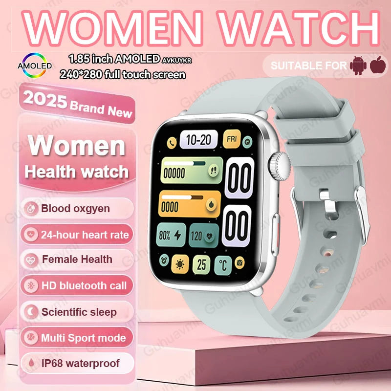 2025 New For Xiaomi Women AI Smart Diagnosis Smart Watch HRV+PPG Blood Pressure Blood oxygen Health monitor IP68 NFC Smartwatchs
