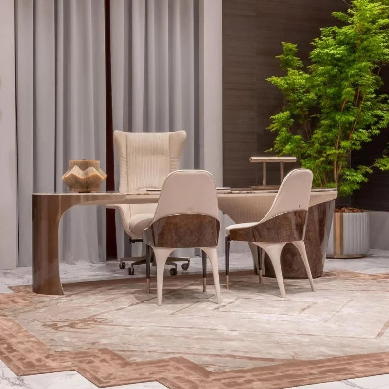 mid-century Marble office desk high-end luxury fashion design Computer desk Elegant comfortable mesa para escritório furniture