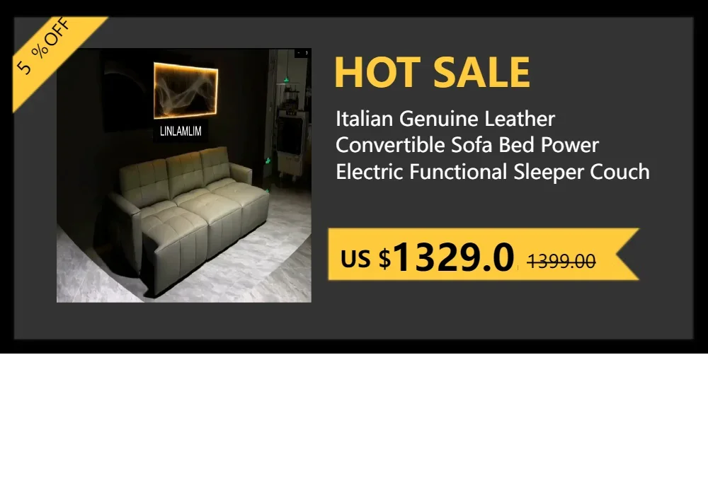 Premium Italian Genuine Leather Sectional Sofa Sets Couch Sofas with USB and Bluetooth Speaker - MANBAS Living Room Furniture