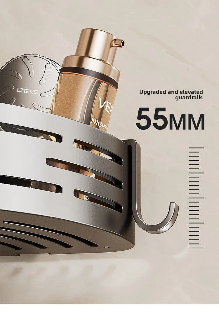 Bathroom suction cup triangular basket storage rack, bathroom washbasin corner, no need to drill holes, wall-mounted toilet