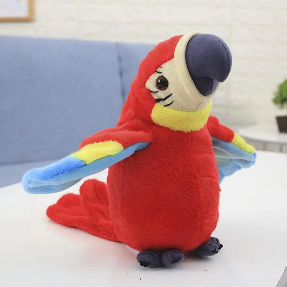 Talking Macaw Parrot Repeat What You Say Stuffed Animal Plush Toy Electronic Record Animated Bird Speaking Parrot Pet Plush Toys
