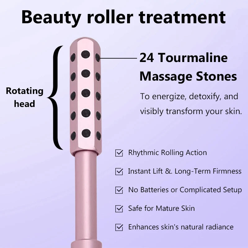 24 Germanium Face Massage Beauty Acupoint Roller Stick Wholesale Beauty Roller Tool Face Gua Sha Massager Women Skin Care Beauty