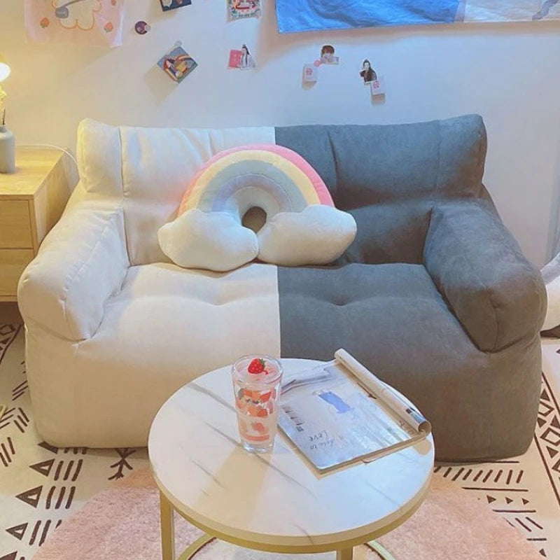 Lazy Bean Bag Sofas Giant Comfortable Beanbag Sofa Double Cute Fluffy Living Room Couches Large Modern Bedroom Tatami Couch