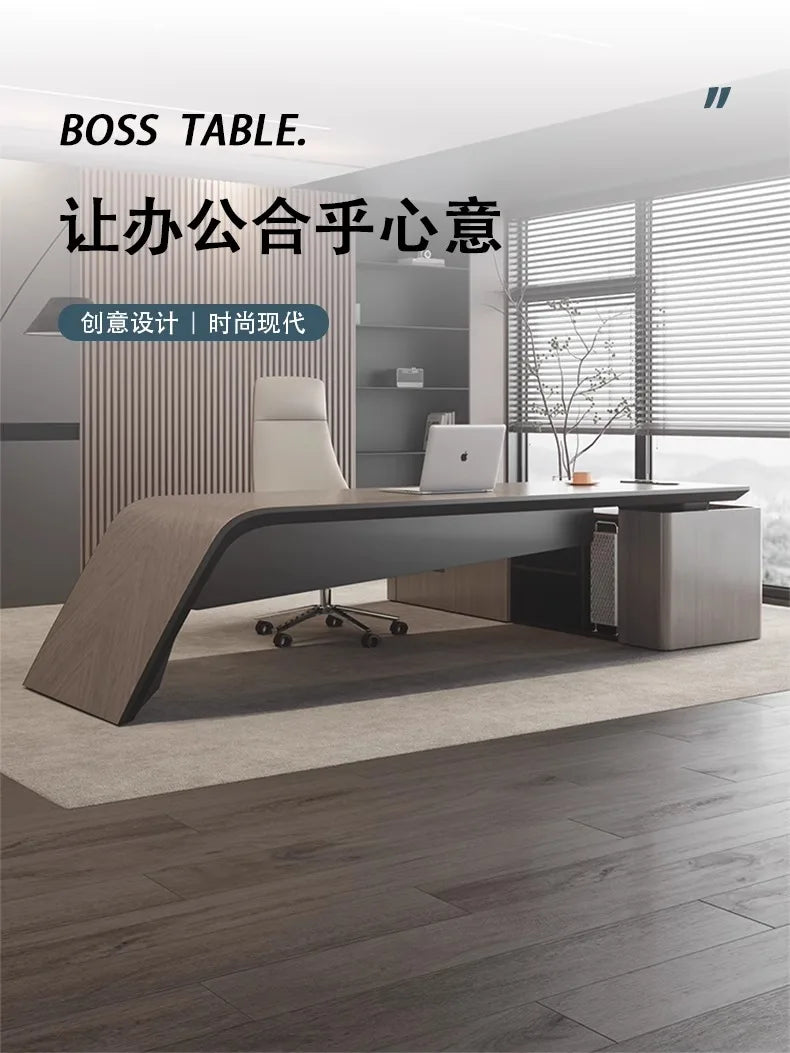 Designer Storage Office Desk Executive Modern Wooden L Shaped Office Desk Organizer Height Large Mesa Escritorio Furniture
