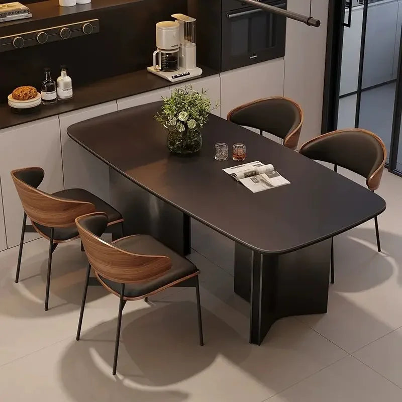 Living Room Dining Chairs Leather Chair Soft Modern Cafe Home Nordic Chaises salle manger luxury Minimalist Home Furniture