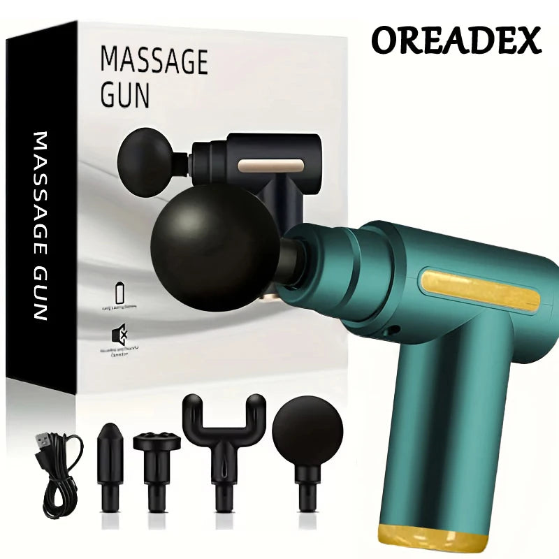 USB Rechargeable Portable Fascia Gun 6-Speed Handheld Slapping Massager for Body Back Neck Legs - Massage Relaxation Tool