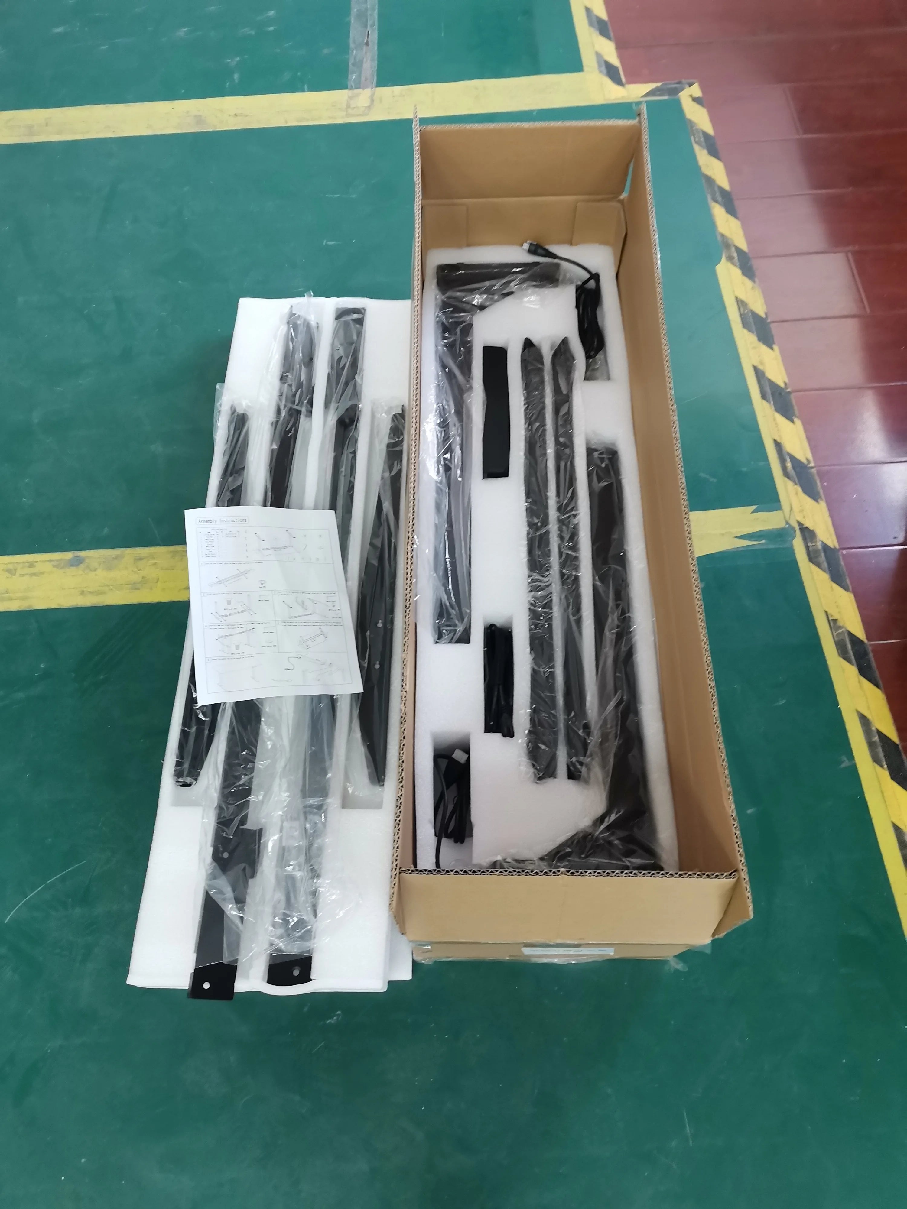 Black or White Electric Stand Up Desk Two/Three Sections Electric Dual Motor Height Adjustable Table Lifting Desk Frame