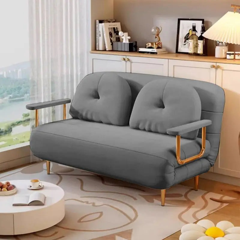 Foldable Balcony Latex Sofa Bed Dual-use Small Unit Double Living Room Light Luxury Cream Style Multifunctional Small Sofa