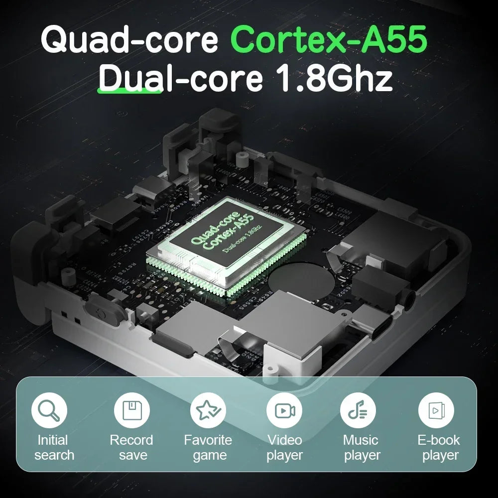 MIYOO FLIP V2 Handheld Game Console 3.5'' IPS Screen Linux OS Onion OS Retro Video Game Consoles Free Storage Bag Player Gifts