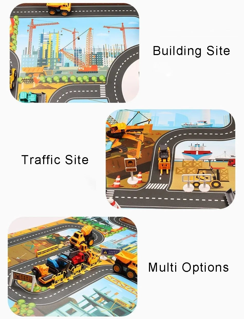 130*100cm Baby Crawling Mat for Children Cartoons Traffic Rug Indoor Toys City Road Carpet Kids Game Little Girl and Boy Playmat
