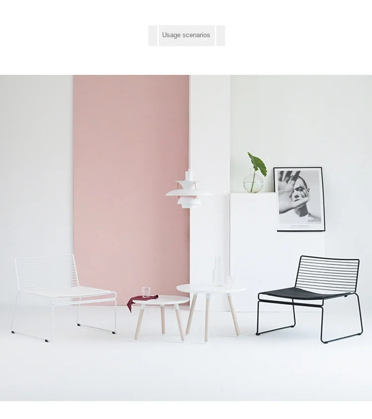 Nordic Fashion Backrest Home Chair Personality Hollow Leisure Chair Single Dining Chair Decorative Chair Outdoor Balcony Couch