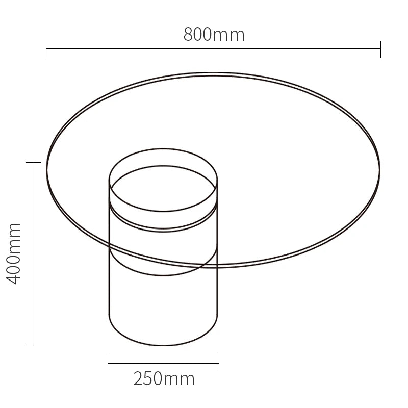 modern design round cement  glass top minimalist combination coffee table set living room furniture