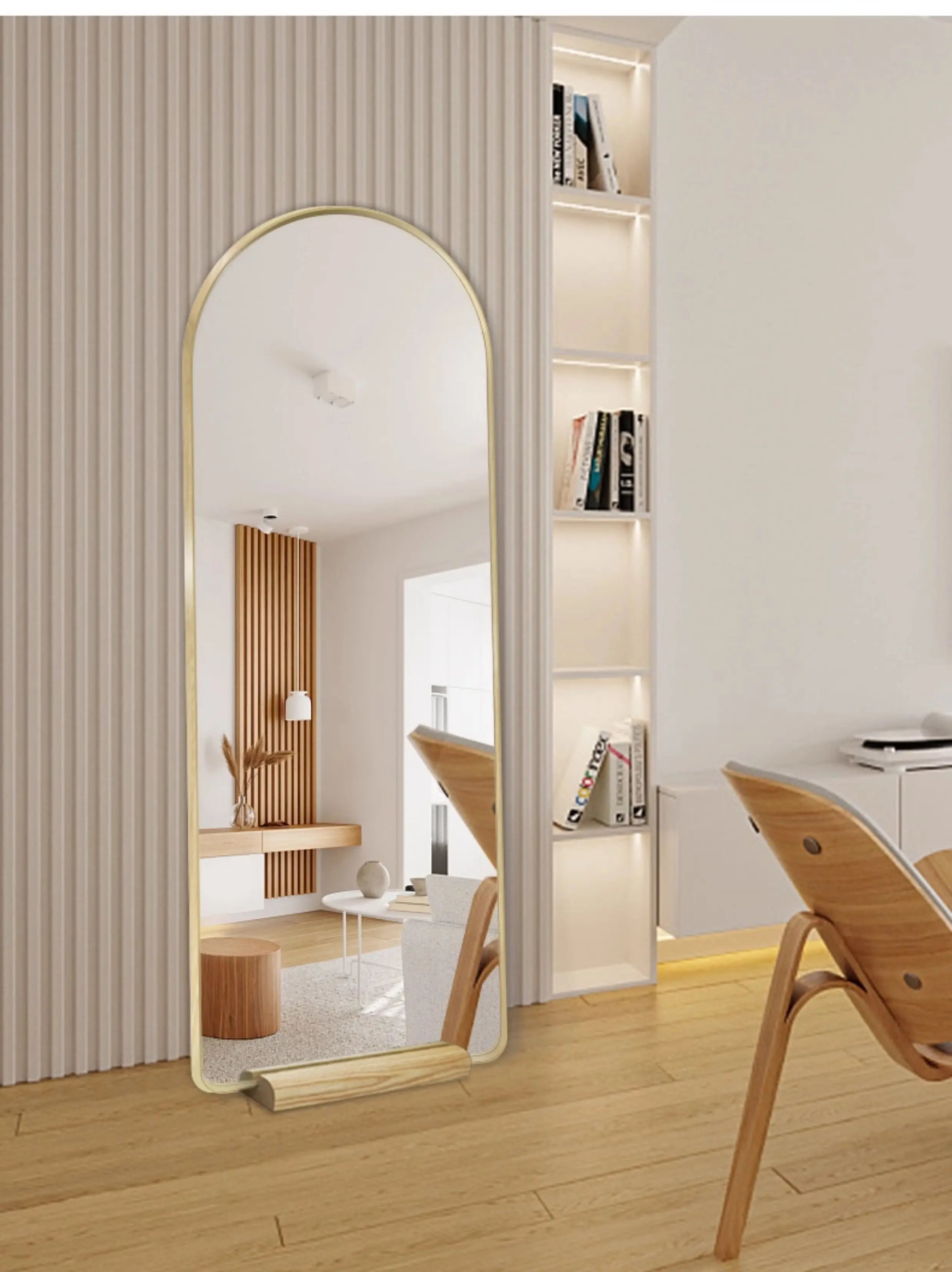 Funky Floor Mirror Standing Bathroom Bedroom Luxury Long Men Full Body Modern Mirror Decoration Espelhos Living Room Decorations