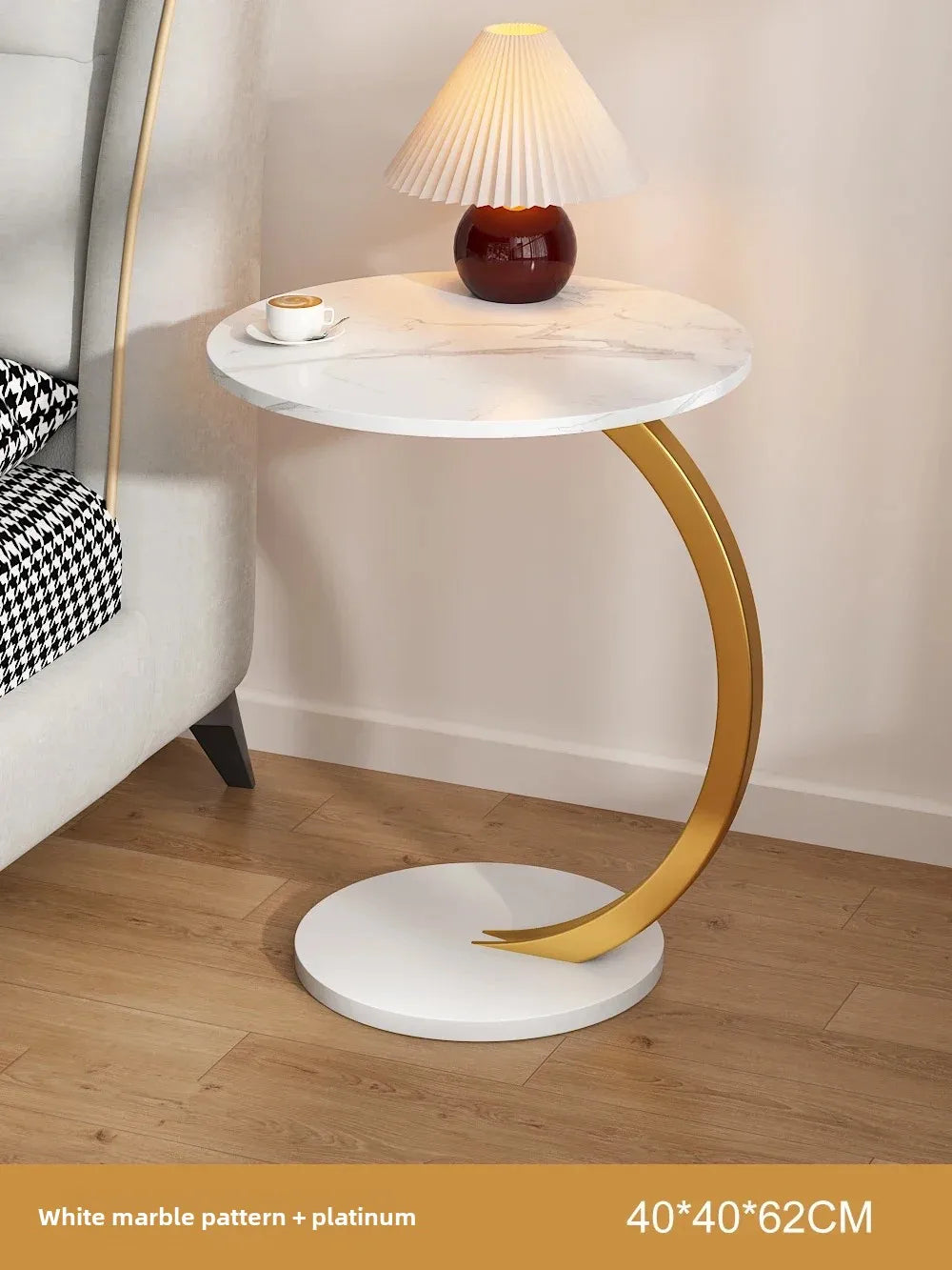 Designer Luxury Coffee Tables Gold Breakfast Minimalist Round Side Table Lounge Space Saving Mesa Auxiliar Living Room Furniture