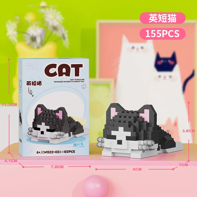 Animals Bricks Construction Set Micro Building Blocks Children Toy Adult Particle Building Block Mini Toys Decoration Home Gifts